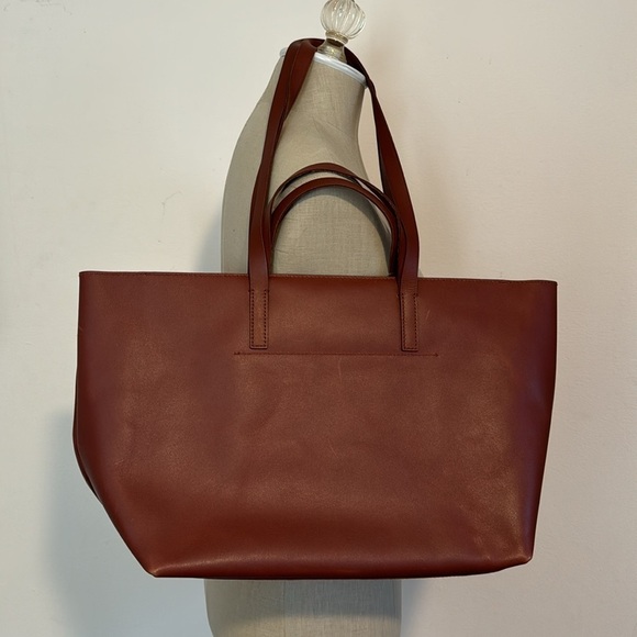 MADEWELL The Zip-Top Essential Tote in Warm Cinnamon NWOT - Picture 6 of 14